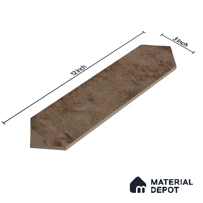 Subway Wall Tile TL 06163 B Cavalier Picket Copper Shine 12 x 3 inch Ceramic Glossy Finish - 10 mm | 16 Random Design | Suitable for Accent / Feature Walls, Bathroom, Kitchen Wall & Backsplashes