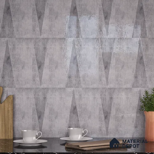 Subway Wall Tile TL 06164 C Solara Lunar Stone Decor 9 x 3 inch Ceramic Glossy Finish - 10 mm | 25 Random Design | Suitable for Accent / Feature Walls, Bathroom, Kitchen Wall & Backsplashes