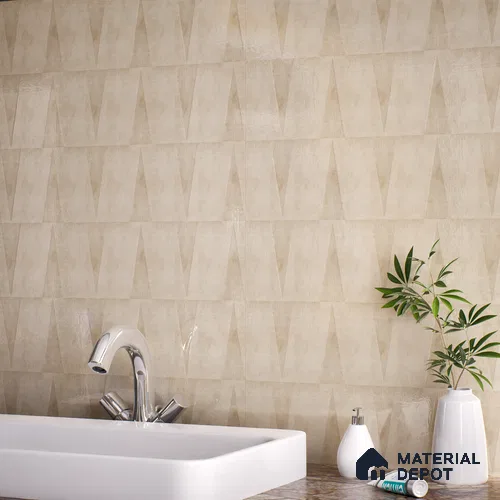 Subway Wall Tile TL 06164 F Solara Desert Sand Base 9 x 3 inch Ceramic Glossy Finish - 10 mm | 25 Random Design | Suitable for Accent / Feature Walls, Bathroom, Kitchen Wall & Backsplashes