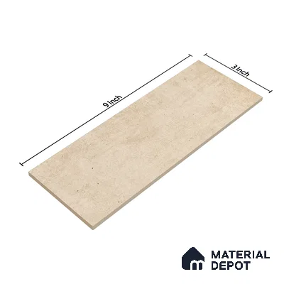Subway Wall Tile TL 06164 F Solara Desert Sand Base 9 x 3 inch Ceramic Glossy Finish - 10 mm | 25 Random Design | Suitable for Accent / Feature Walls, Bathroom, Kitchen Wall & Backsplashes