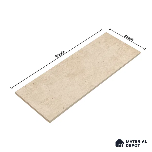 Subway Wall Tile TL 06164 F Solara Desert Sand Base 9 x 3 inch Ceramic Glossy Finish - 10 mm | 25 Random Design | Suitable for Accent / Feature Walls, Bathroom, Kitchen Wall & Backsplashes