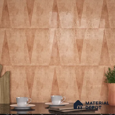 Subway Wall Tile TL 06164 G Solara Soft Dune Decor 9 x 3 inch Ceramic Glossy Finish - 10 mm | 25 Random Design | Suitable for Accent / Feature Walls, Bathroom, Kitchen Wall & Backsplashes