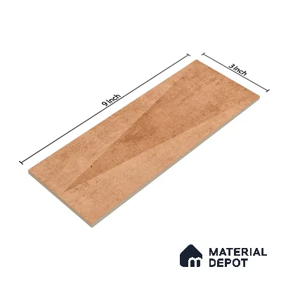 Subway Wall Tile TL 06164 G Solara Soft Dune Decor 9 x 3 inch Ceramic Glossy Finish - 10 mm | 25 Random Design | Suitable for Accent / Feature Walls, Bathroom, Kitchen Wall & Backsplashes