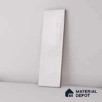 Subway Wall Tile TL 06164 J Solara Alpine White Base 9 x 3 inch Ceramic Glossy Finish - 10 mm | 25 Random Design | Suitable for Accent / Feature Walls, Bathroom, Kitchen Wall & Backsplashes