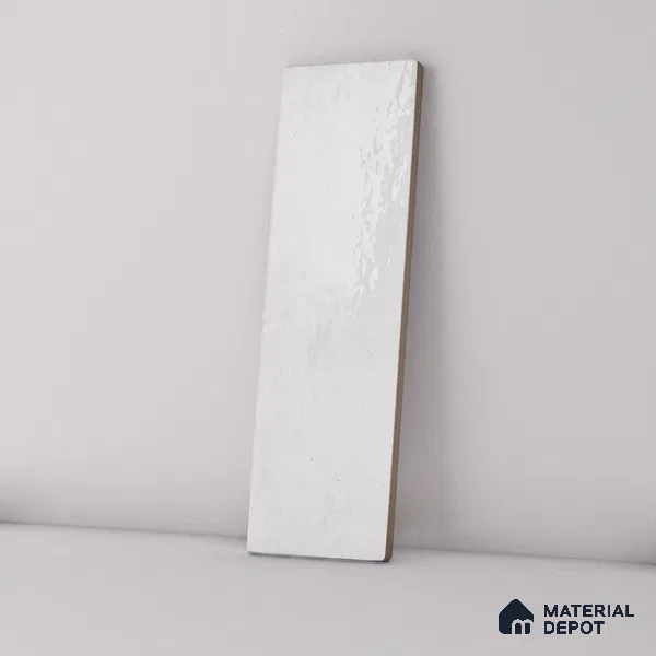 Subway Wall Tile TL 06164 J Solara Alpine White Base 9 x 3 inch Ceramic Glossy Finish - 10 mm | 25 Random Design | Suitable for Accent / Feature Walls, Bathroom, Kitchen Wall & Backsplashes