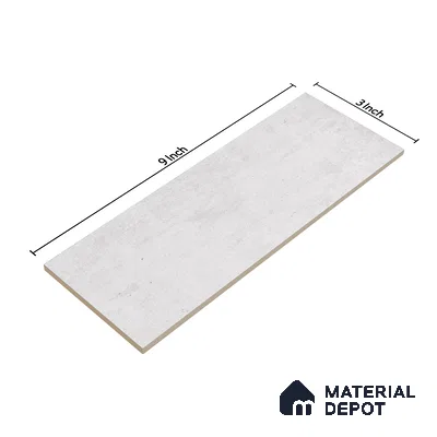 Subway Wall Tile TL 06164 J Solara Alpine White Base 9 x 3 inch Ceramic Glossy Finish - 10 mm | 25 Random Design | Suitable for Accent / Feature Walls, Bathroom, Kitchen Wall & Backsplashes