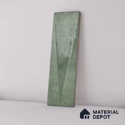 Subway Wall Tile TL 06164 K Solara Forest Green Decor 9 x 3 inch Ceramic Glossy Finish - 10 mm | 25 Random Design | Suitable for Accent / Feature Walls, Bathroom, Kitchen Wall & Backsplashes