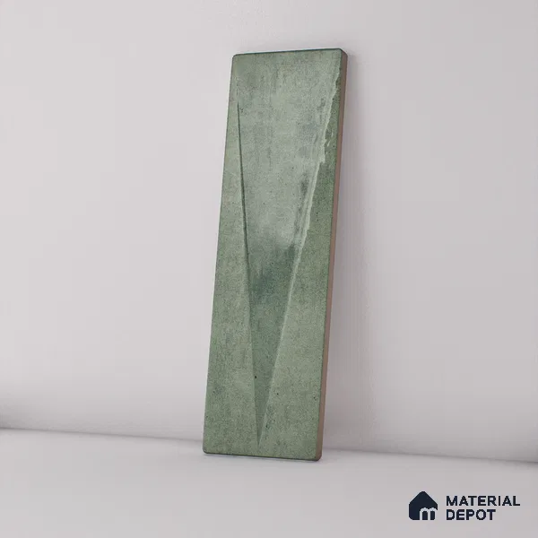 Subway Wall Tile TL 06164 K Solara Forest Green Decor 9 x 3 inch Ceramic Glossy Finish - 10 mm | 25 Random Design | Suitable for Accent / Feature Walls, Bathroom, Kitchen Wall & Backsplashes