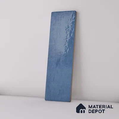 Subway Wall Tile TL 06164 N Solara Azure Zinc Base 9 x 3 inch Ceramic Glossy Finish - 10 mm | 25 Random Design | Suitable for Accent / Feature Walls, Bathroom, Kitchen Wall & Backsplashes