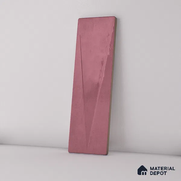Subway Wall Tile TL 06164 Solara Coral Blush Decor 9 x 3 inch Ceramic Glossy Finish - 10 mm | 25 Random Design | Suitable for Accent / Feature Walls, Bathroom, Kitchen Wall & Backsplashes