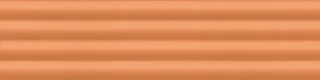 A close-up of a Fluted Subway Wall Tile TL 06165 H Whistle Amber Clay 12 x 3 inch Ceramic Matte Finish - 10 mm  | Suitable for Accent / Feature Walls, Bathroom, Kitchen Wall & Backsplashes with a Matte finish available at Material Depot in Bangalore