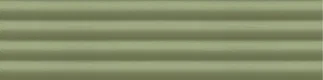 A close-up of a Fluted Subway Wall Tile TL 06165 Whistle Jade Leaf 12 x 3 inch Ceramic Matte Finish - 10 mm  | Suitable for Accent / Feature Walls, Bathroom, Kitchen Wall & Backsplashes with a Matte finish available at Material Depot in Bangalore