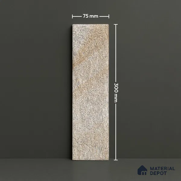 Subway Wall Tile TL 06167 C Relic Oasis Desert 12 x 3 inch Ceramic Matte Finish - 10 mm | 25 Random Design | Suitable for Accent / Feature Walls, Bathroom, Kitchen Wall & Backsplashes