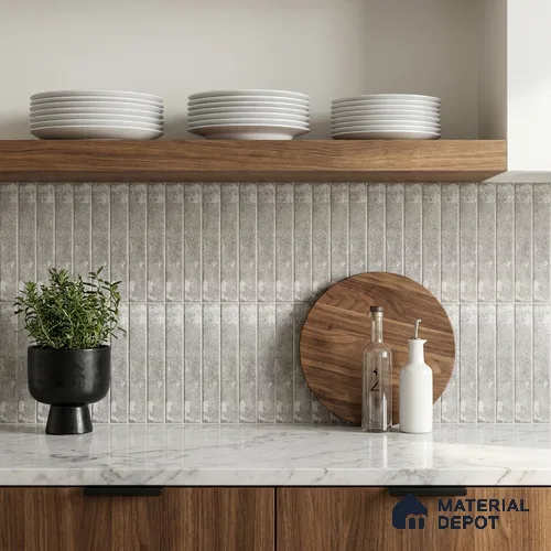 Subway Wall Tile TL 06167 D Relic Havana Ash 12 x 3 inch Ceramic Matte Finish - 10 mm | 24 Random Design | Suitable for Accent / Feature Walls, Bathroom, Kitchen Wall & Backsplashes
