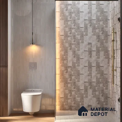 Subway Wall Tile TL 06167 D Relic Havana Ash 12 x 3 inch Ceramic Matte Finish - 10 mm | 24 Random Design | Suitable for Accent / Feature Walls, Bathroom, Kitchen Wall & Backsplashes