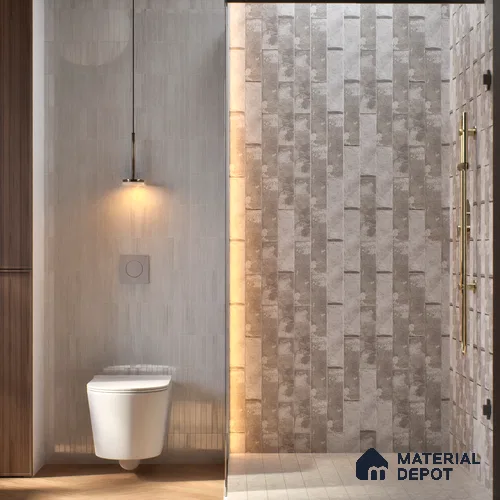 Subway Wall Tile TL 06167 D Relic Havana Ash 12 x 3 inch Ceramic Matte Finish - 10 mm | 24 Random Design | Suitable for Accent / Feature Walls, Bathroom, Kitchen Wall & Backsplashes