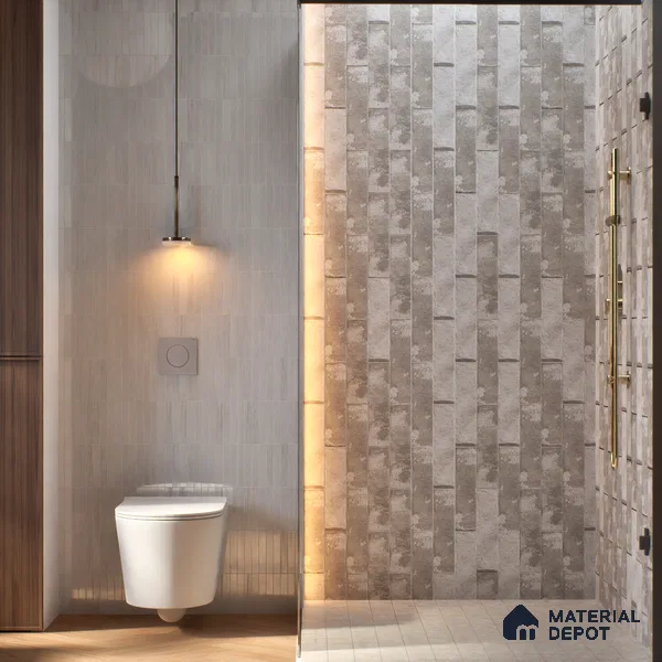 Subway Wall Tile TL 06167 D Relic Havana Ash 12 x 3 inch Ceramic Matte Finish - 10 mm | 24 Random Design | Suitable for Accent / Feature Walls, Bathroom, Kitchen Wall & Backsplashes
