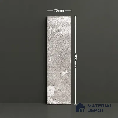 Subway Wall Tile TL 06167 D Relic Havana Ash 12 x 3 inch Ceramic Matte Finish - 10 mm | 24 Random Design | Suitable for Accent / Feature Walls, Bathroom, Kitchen Wall & Backsplashes