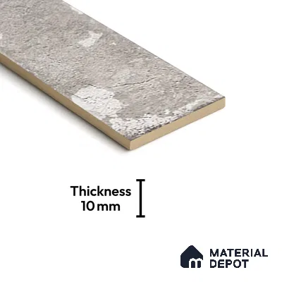 Subway Wall Tile TL 06167 D Relic Havana Ash 12 x 3 inch Ceramic Matte Finish - 10 mm | 24 Random Design | Suitable for Accent / Feature Walls, Bathroom, Kitchen Wall & Backsplashes