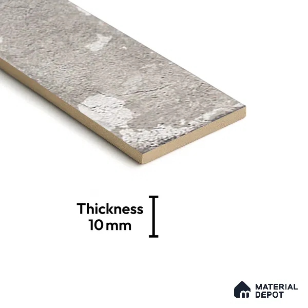 Subway Wall Tile TL 06167 D Relic Havana Ash 12 x 3 inch Ceramic Matte Finish - 10 mm | 24 Random Design | Suitable for Accent / Feature Walls, Bathroom, Kitchen Wall & Backsplashes