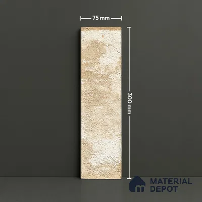 Subway Wall Tile TL 06167 E Relic Havana Pearl 12 x 3 inch Ceramic Matte Finish - 10 mm | 24 Random Design | Suitable for Accent / Feature Walls, Bathroom, Kitchen Wall & Backsplashes