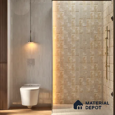 Subway Wall Tile TL 06167 E Relic Havana Pearl 12 x 3 inch Ceramic Matte Finish - 10 mm | 24 Random Design | Suitable for Accent / Feature Walls, Bathroom, Kitchen Wall & Backsplashes