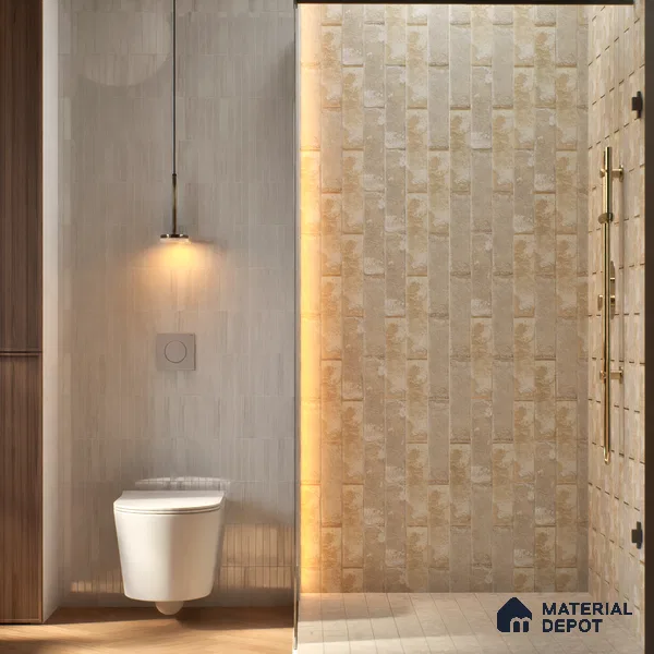 Subway Wall Tile TL 06167 E Relic Havana Pearl 12 x 3 inch Ceramic Matte Finish - 10 mm | 24 Random Design | Suitable for Accent / Feature Walls, Bathroom, Kitchen Wall & Backsplashes