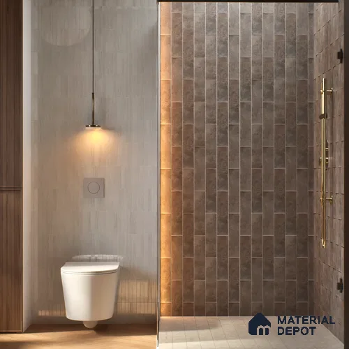 Subway Wall Tile TL 06167 F Relic Graphite Slate 12 x 3 inch Ceramic Matte Finish - 10 mm | 30 Random Design | Suitable for Accent / Feature Walls, Bathroom, Kitchen Wall & Backsplashes