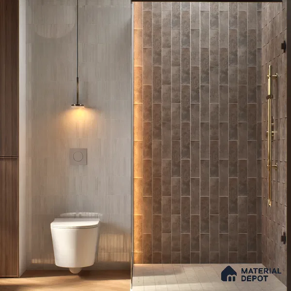 Subway Wall Tile TL 06167 F Relic Graphite Slate 12 x 3 inch Ceramic Matte Finish - 10 mm | 30 Random Design | Suitable for Accent / Feature Walls, Bathroom, Kitchen Wall & Backsplashes