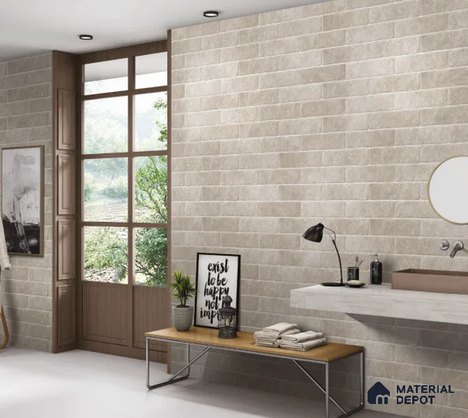 Subway Wall Tile TL 06167 Relic Gaudi 12 x 3 inch Ceramic Matte Finish - 10 mm | 32 Random Design | Suitable for Accent / Feature Walls, Bathroom, Kitchen Wall & Backsplashes