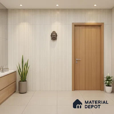 Punch Wall Tile TL 06168 B Flutura Elegance Crema Comb 4 ft x 2 ft Vitrified Lustera Effect Feather Feel Matte Finish - 8.5 mm | Suitable for Living Room, Bedroom, Bathroom
