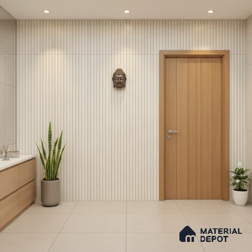 Punch Wall Tile TL 06168 B Flutura Elegance Crema Comb 4 ft x 2 ft Vitrified Lustera Effect Feather Feel Matte Finish - 8.5 mm | Suitable for Living Room, Bedroom, Bathroom
