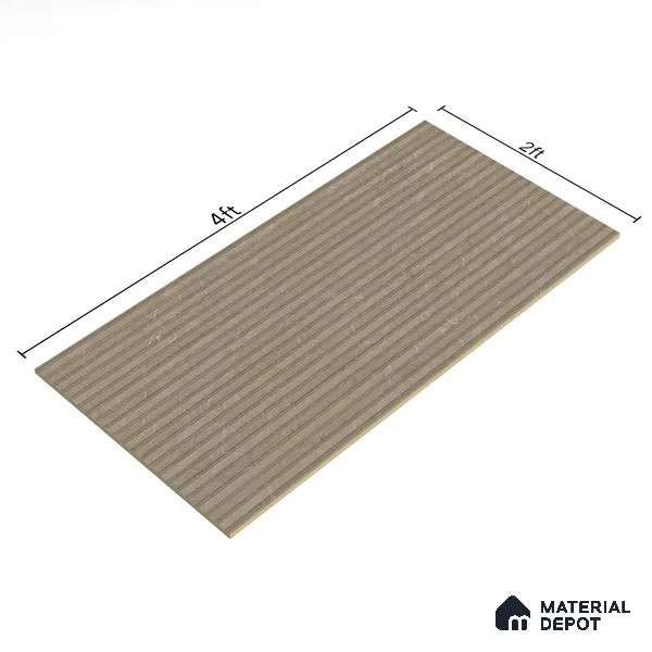 Punch Wall Tile TL 06170 B Flutura Elegance Cord Comb 4 ft x 2 ft Vitrified Lustera Effect Feather Feel Matte Finish - 8.5 mm | Suitable for Living Room, Bedroom, Bathroom