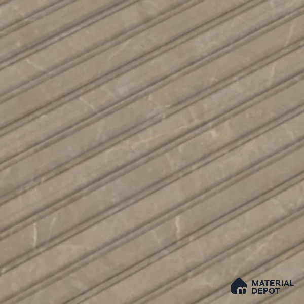 Punch Wall Tile TL 06170 B Flutura Elegance Cord Comb 4 ft x 2 ft Vitrified Lustera Effect Feather Feel Matte Finish - 8.5 mm | Suitable for Living Room, Bedroom, Bathroom