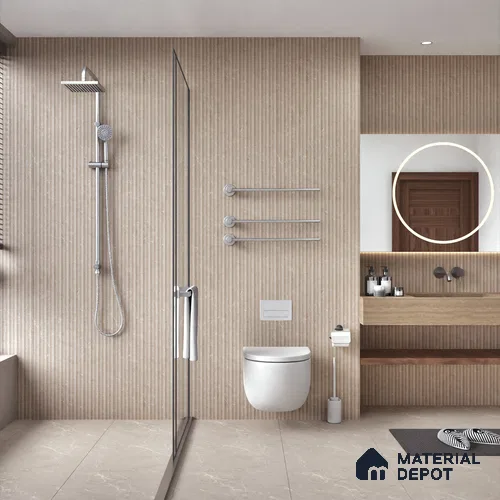 Punch Wall Tile TL 06171 B Flutura Elegance Avario Comb 4 ft x 2 ft Vitrified Lustera Effect Feather Feel Matte Finish - 8.5 mm | Suitable for Living Room, Bedroom, Bathroom