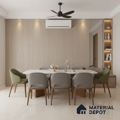 Punch Wall Tile TL 06171 B Flutura Elegance Avario Comb 4 ft x 2 ft Vitrified Lustera Effect Feather Feel Matte Finish - 8.5 mm | Suitable for Living Room, Bedroom, Bathroom (Sample)