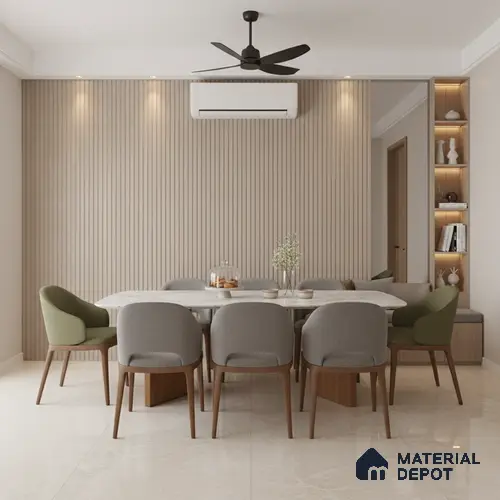 Punch Wall Tile TL 06171 B Flutura Elegance Avario Comb 4 ft x 2 ft Vitrified Lustera Effect Feather Feel Matte Finish - 8.5 mm | Suitable for Living Room, Bedroom, Bathroom