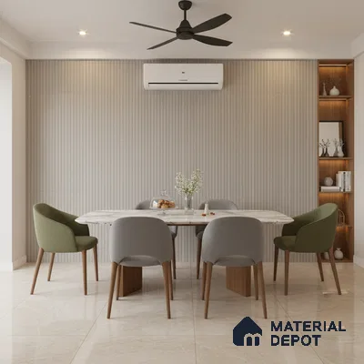 Punch Wall Tile TL 06172 B Flutura Elegance Pearla Comb 4 ft x 2 ft Vitrified Lustera Effect Feather Feel Matte Finish - 8.5 mm | Suitable for Living Room, Bedroom, Bathroom (Sample)