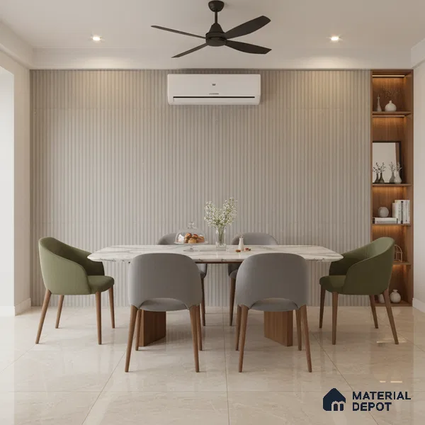 Punch Wall Tile TL 06172 B Flutura Elegance Pearla Comb 4 ft x 2 ft Vitrified Lustera Effect Feather Feel Matte Finish - 8.5 mm | Suitable for Living Room, Bedroom, Bathroom (Sample)