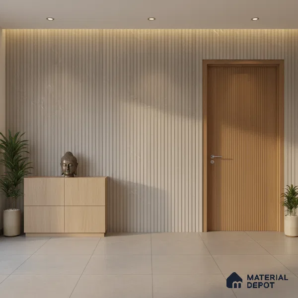 Punch Wall Tile TL 06172 B Flutura Elegance Pearla Comb 4 ft x 2 ft Vitrified Lustera Effect Feather Feel Matte Finish - 8.5 mm | Suitable for Living Room, Bedroom, Bathroom (Sample)