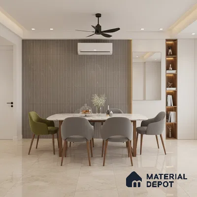 Punch Wall Tile TL 06173 B Flutura Elegance Fog Comb 4 ft x 2 ft Vitrified Lustera Effect Feather Feel Matte Finish - 8.5 mm | Suitable for Living Room, Bedroom, Bathroom (Sample)