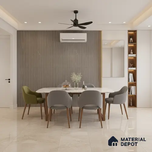 Punch Wall Tile TL 06173 B Flutura Elegance Fog Comb 4 ft x 2 ft Vitrified Lustera Effect Feather Feel Matte Finish - 8.5 mm | Suitable for Living Room, Bedroom, Bathroom