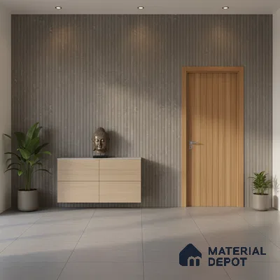 Punch Wall Tile TL 06173 B Flutura Elegance Fog Comb 4 ft x 2 ft Vitrified Lustera Effect Feather Feel Matte Finish - 8.5 mm | Suitable for Living Room, Bedroom, Bathroom (Sample)