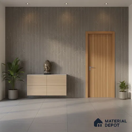 Punch Wall Tile TL 06173 B Flutura Elegance Fog Comb 4 ft x 2 ft Vitrified Lustera Effect Feather Feel Matte Finish - 8.5 mm | Suitable for Living Room, Bedroom, Bathroom