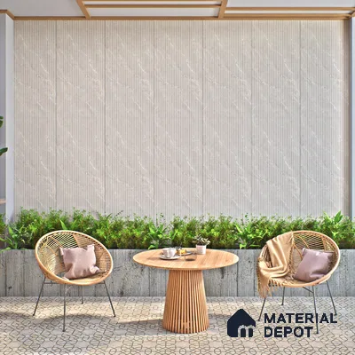 Punch Wall Tile TL 06174 B Flutura Extreme Pearla Comb 4 ft x 2 ft Vitrified Lustera Effect Feather Feel Matte Finish - 8.5 mm | Suitable for Living Room, Bedroom, Bathroom