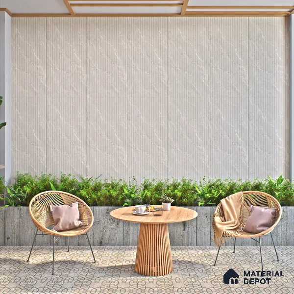 Punch Wall Tile TL 06174 B Flutura Extreme Pearla Comb 4 ft x 2 ft Vitrified Lustera Effect Feather Feel Matte Finish - 8.5 mm | Suitable for Living Room, Bedroom, Bathroom