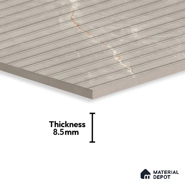 Punch Wall Tile TL 06174 B Flutura Extreme Pearla Comb 4 ft x 2 ft Vitrified Lustera Effect Feather Feel Matte Finish - 8.5 mm | Suitable for Living Room, Bedroom, Bathroom