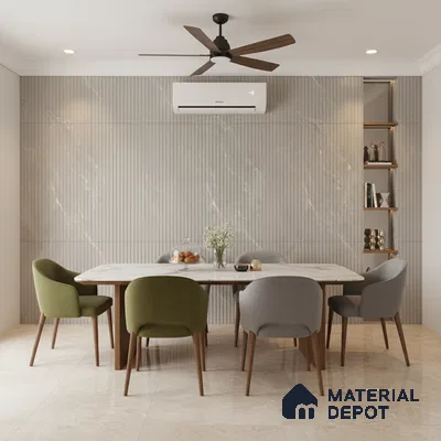 Punch Wall Tile TL 06174 B Flutura Extreme Pearla Comb 4 ft x 2 ft Vitrified Lustera Effect Feather Feel Matte Finish - 8.5 mm | Suitable for Living Room, Bedroom, Bathroom (Sample)