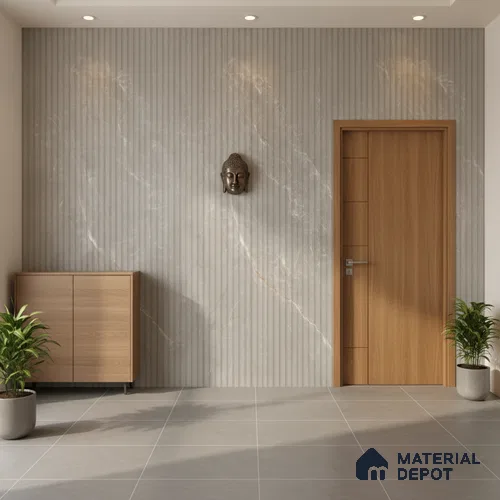 Punch Wall Tile TL 06174 B Flutura Extreme Pearla Comb 4 ft x 2 ft Vitrified Lustera Effect Feather Feel Matte Finish - 8.5 mm | Suitable for Living Room, Bedroom, Bathroom