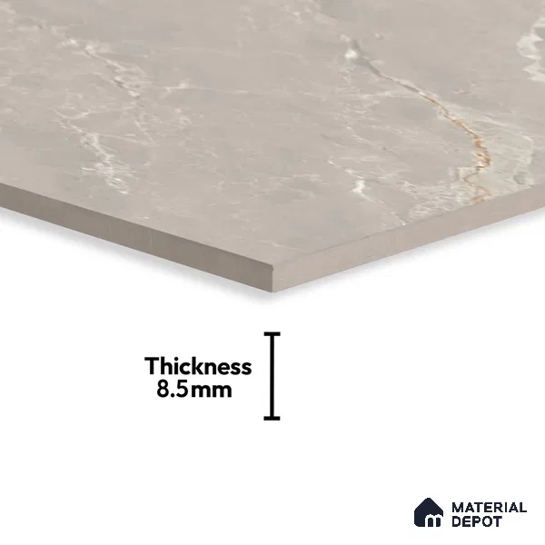 Marble Tundra Grey Wall & Floor Tile TL 06174 Stone Grey 4 ft x 2 ft Matte Finish Vitrified Tile - 8.5 mm | 6 Random Designs | Suitable For Living Room, Bedroom, Kitchen